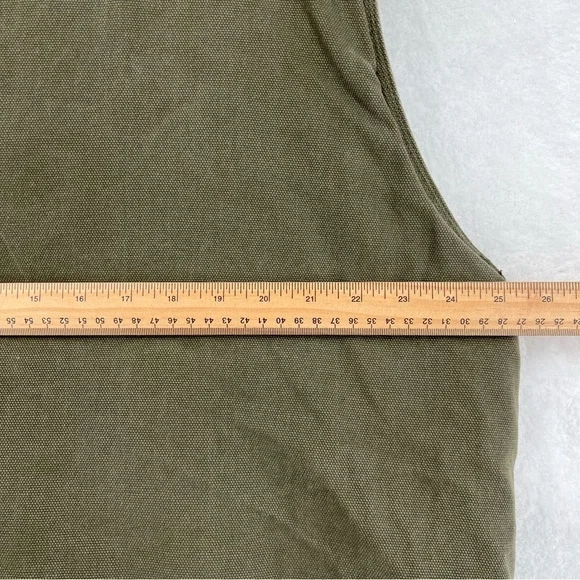 Legendary Whitetails mens cotton canvas hunting vest US XLT olive green lined - Picture 12 of 14